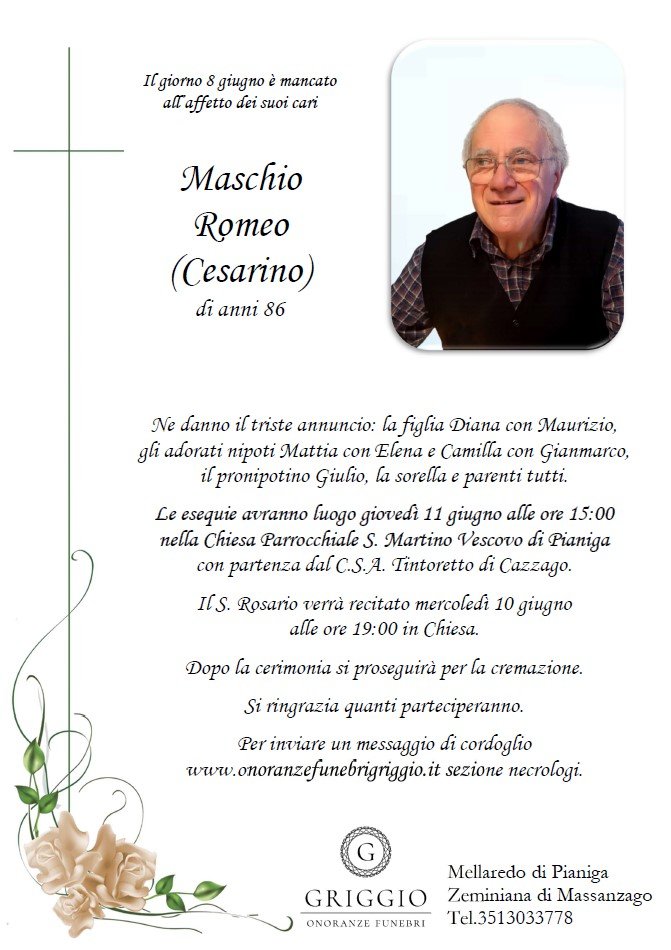 Maschio Romeo epigrafe